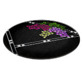 Art Deco-druiven op zwart Snijplank (Hoek)