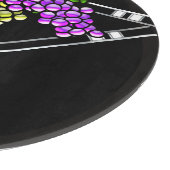 Art Deco-druiven op zwart Snijplank (Hoek)