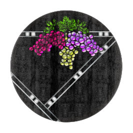 Art Deco-druiven op zwart Snijplank