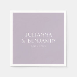  Art Deco Dusty Lila Eenvoudig aangepast huwelijk Servet