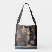 Art Deco Dusty Roos Kat Lover Crossbody Tas (Voorkant)