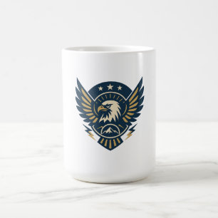 Art-Deco Eagle Embleem — Geometrische kam Koffiemok