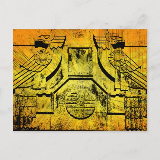 Art Deco Eagle Stone Briefkaart (Voorkant)