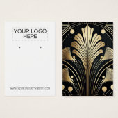 Art Deco Earring Display Kaart (Voorkant /achterkant)