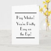 Art Deco Easy on the Eye Male Card Kaart (Gele Bloem)