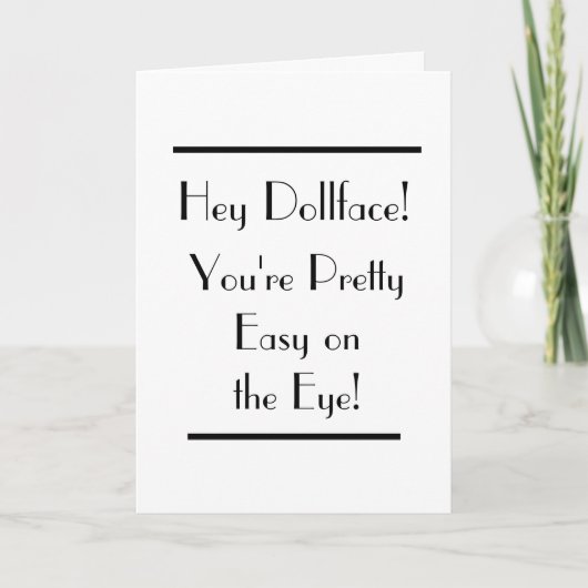 Art Deco Easy on the Eye Vrouw Card Kaart (Voorkant)