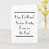 Art Deco Easy on the Eye Vrouw Card Kaart (Gele Bloem)