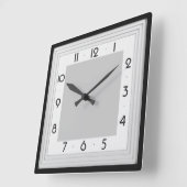 Art Deco eenvoudig grijs Vierkante Klok (Hoek)