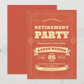 Art Deco Eenvoudige pensionering Kaart (Voorkant / Achterkant)