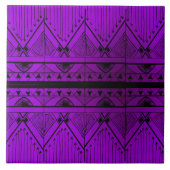 Art Deco-effect Design Lavender Paars Black Trim Tegeltje (Voorkant)