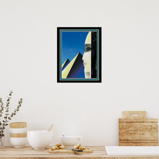 Art Deco "Egyptian Pyramids" 16 x 20 print (Keuken)