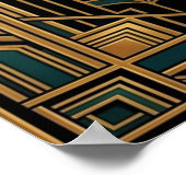 Art Deco Egyptian Revival Bastet Wall Art Poster (Hoek)