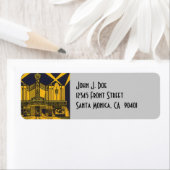 Art Deco El Miro Theater Arch Retouradreslabel Etiket (Insitu)