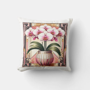 Art Deco Elegance Orchidee Kussen