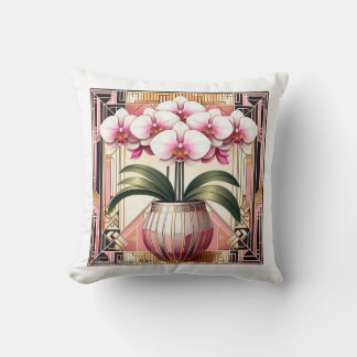 Art Deco Elegance Orchidee Kussen