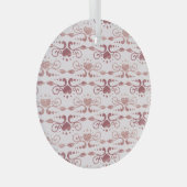 Art deco,  elegant behang. glas ornament (Voorkant Rechts)