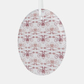 Art deco,  elegant behang. glas ornament (Voorkant links)