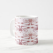 Art deco, elegant behang. koffiemok (Voorkant links)