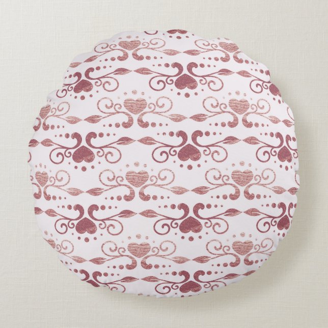 Art deco,  elegant behang. rond kussen (Voorkant)