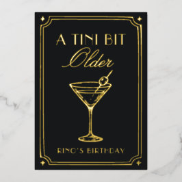 Art Deco Elegant Black Gold 20s Classic Wedding Folie Uitnodiging