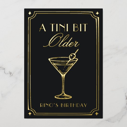 Art Deco Elegant Black Gold 20s Classic Wedding Folie Uitnodiging (Voorkant)