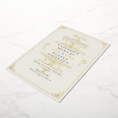 Art Deco Elegant Bruiloft Folie Uitnodiging (Gedraaid)