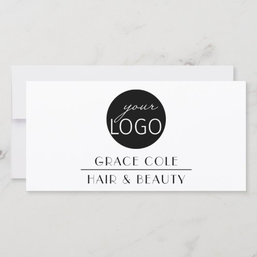 Art Deco Elegant Business Logo Cadeaubon (Voorkant)