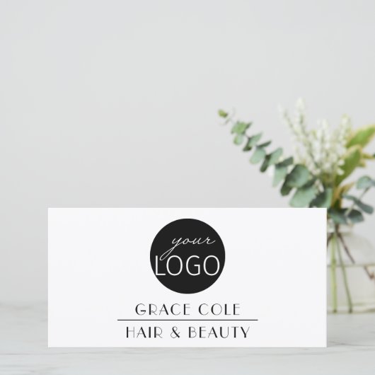 Art Deco Elegant Business Logo Cadeaubon (Staand voorkant)