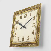 Art Deco Elegant Gold Vierkante Klok (Hoek)
