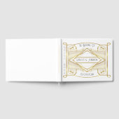 Art deco Elegant Goud en Wit Gastenboek (Volledig)