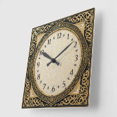 Art Deco Elegant Goud Vierkante Klok (Hoek)