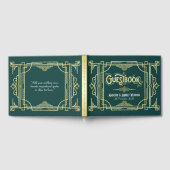 Art Deco Elegant Gouden Groene Gatsby jaren '20 Br Gastenboek (Volledig)