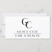 Art Deco Elegant Mono Business Gift Certificate (Voorkant)