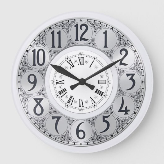 Art Deco Elegant stijlvol faux Silsex cadeau Grote Klok (Voorkant)