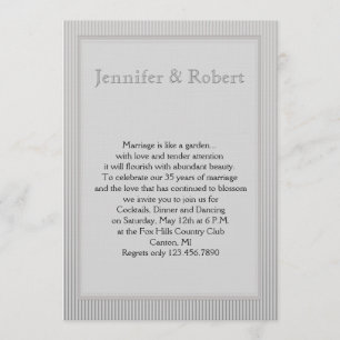 Art Deco Elegant Stripe Jubileum Kaart