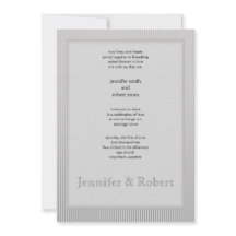 Art Deco Elegant Stripe Wedding Invitation