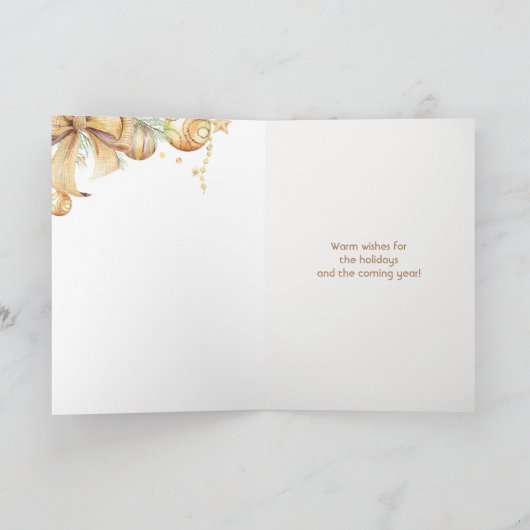 Art Deco Elegant Verfijnd kerstpaar Feestdagen Kaart (Binnen)