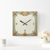 Art Deco Elegant Vierkante Klok (Huis)