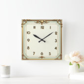 Art Deco Elegant Vierkante Klok (Huis)