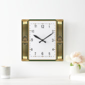 Art Deco Elegant Vierkante Klok (Huis)