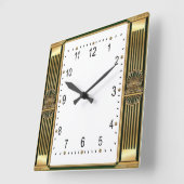 Art Deco Elegant Vierkante Klok (Hoek)