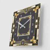Art deco Elegant Vierkante Klok (Hoek)