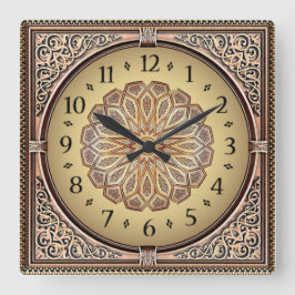 Art Deco Elegant Vierkante Klok