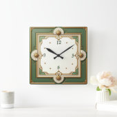 Art Deco Elegant Vierkante Klok (Huis)