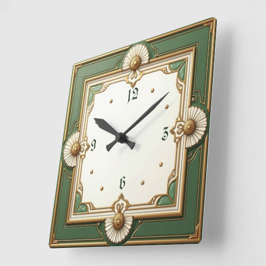 Art Deco Elegant Vierkante Klok (Hoek)