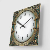 Art Deco Elegant Vierkante Klok (Hoek)