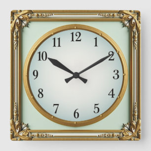 Art Deco Elegant Vierkante Klok