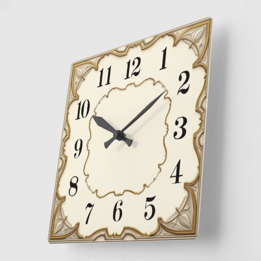 Art Deco Elegant Vierkante Klok (Hoek)