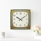 Art Deco Elegant Vierkante Klok (Huis)