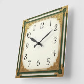 Art Deco Elegant Vierkante Klok (Hoek)